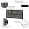Flash Furniture Black/Gray 5 Drawer Storage Chest Organizer WX-5L206-X-BK-GR-GG - alternate 3